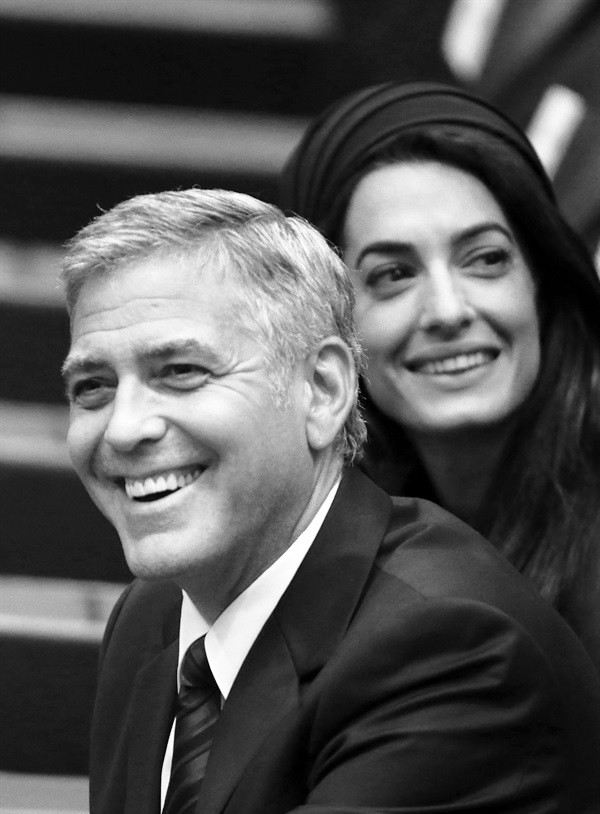 George Clooney e la moglie